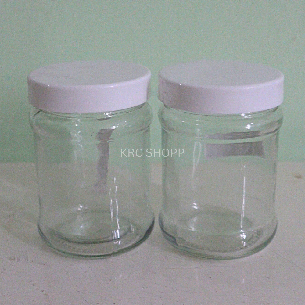 Toples Kaca + Tutup Plastik/ Jar Kaca/ Toples Kue/ Toples Puding/ Toples Bumbu/ Toples Selai 200ml