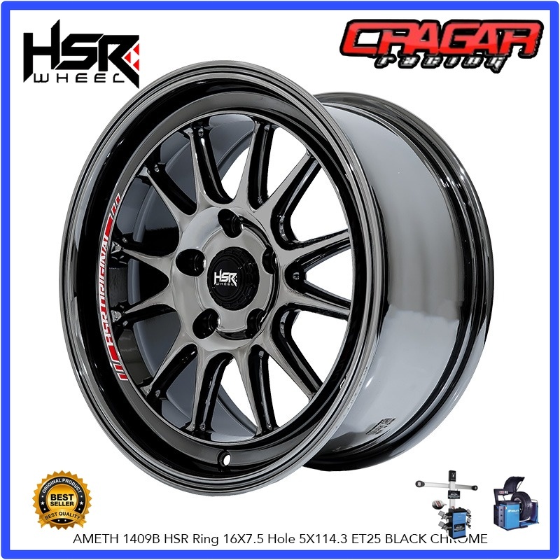 Velg Mobil Terbaru Ring 16 Lubang Baut 5 Untuk Brv Xl7 Innova Ertiga Luxio Dll-Type Hsr Ameth Ring16