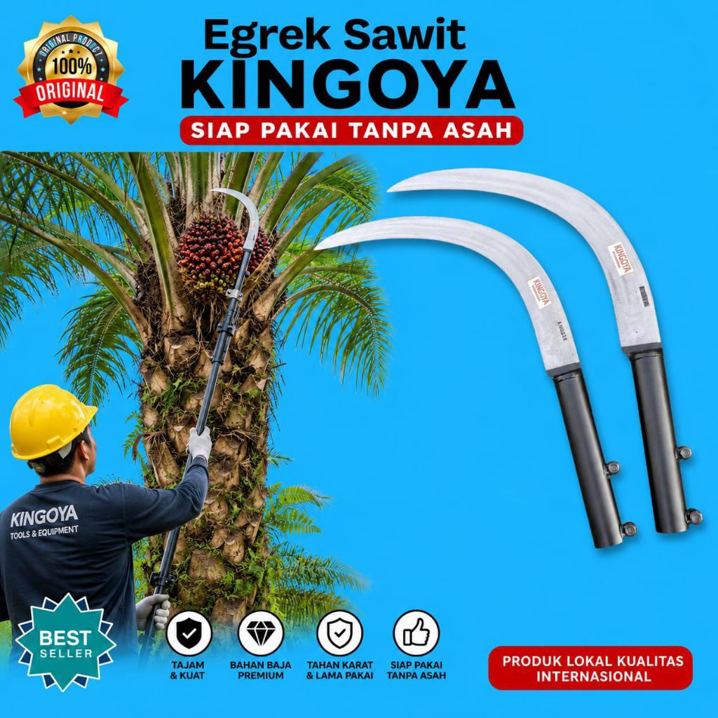 Egrek KINGOYA siap pakai tanpa asah, KINGOYA lokal original