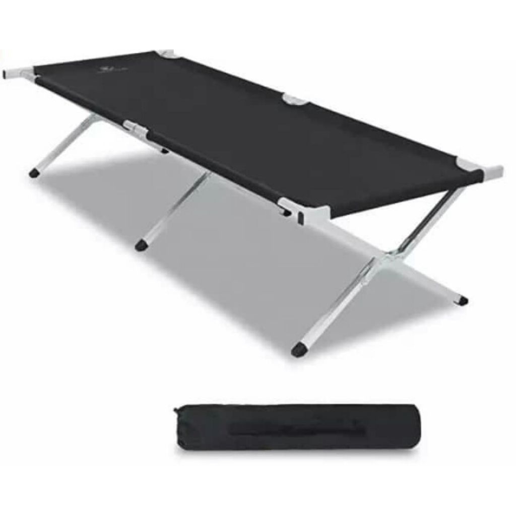 velbed alminium tempat tidur lipat outdoor camping TNI polri kuat beban 150kg