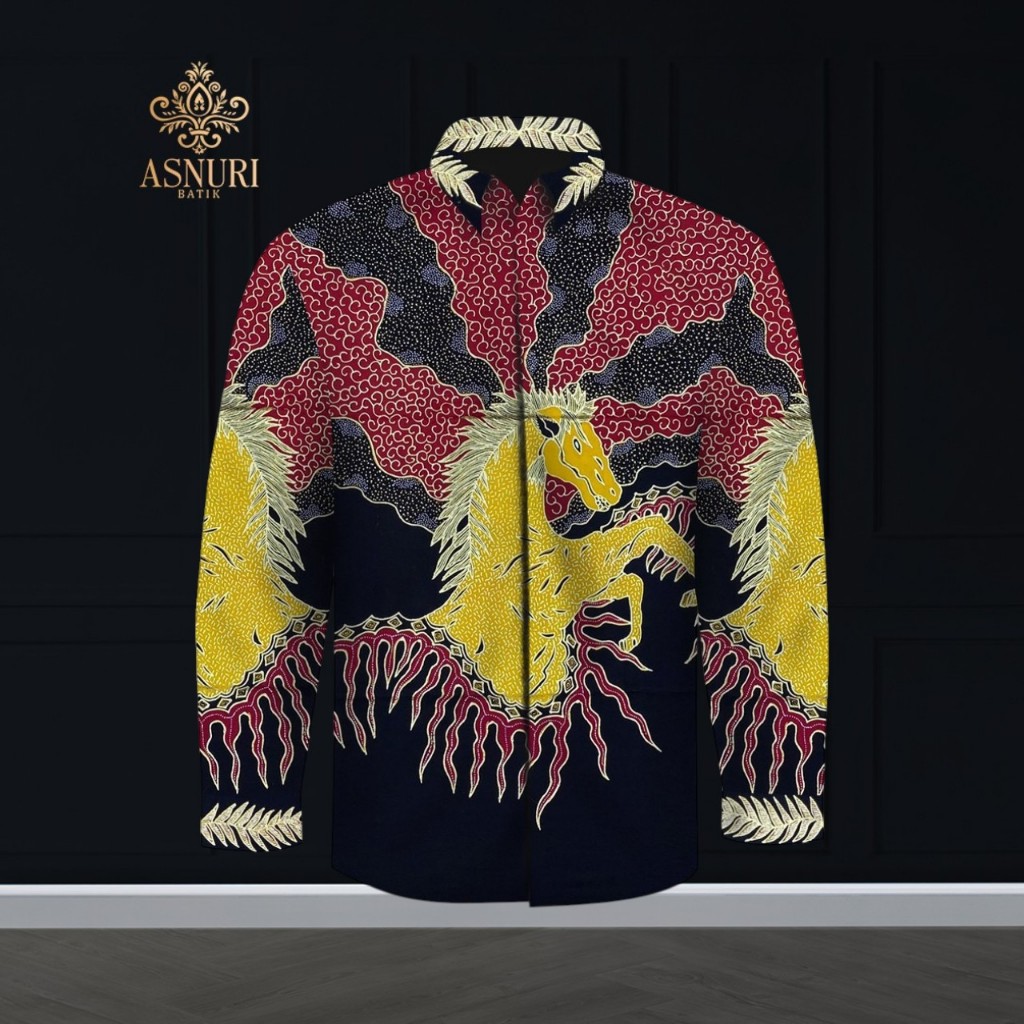 KAIN BATIK TULIS KATUN PRADA TINTA EMAS EXCLUSIVE POLA KEMEJA PRIA - BATIK ASNURI KC36