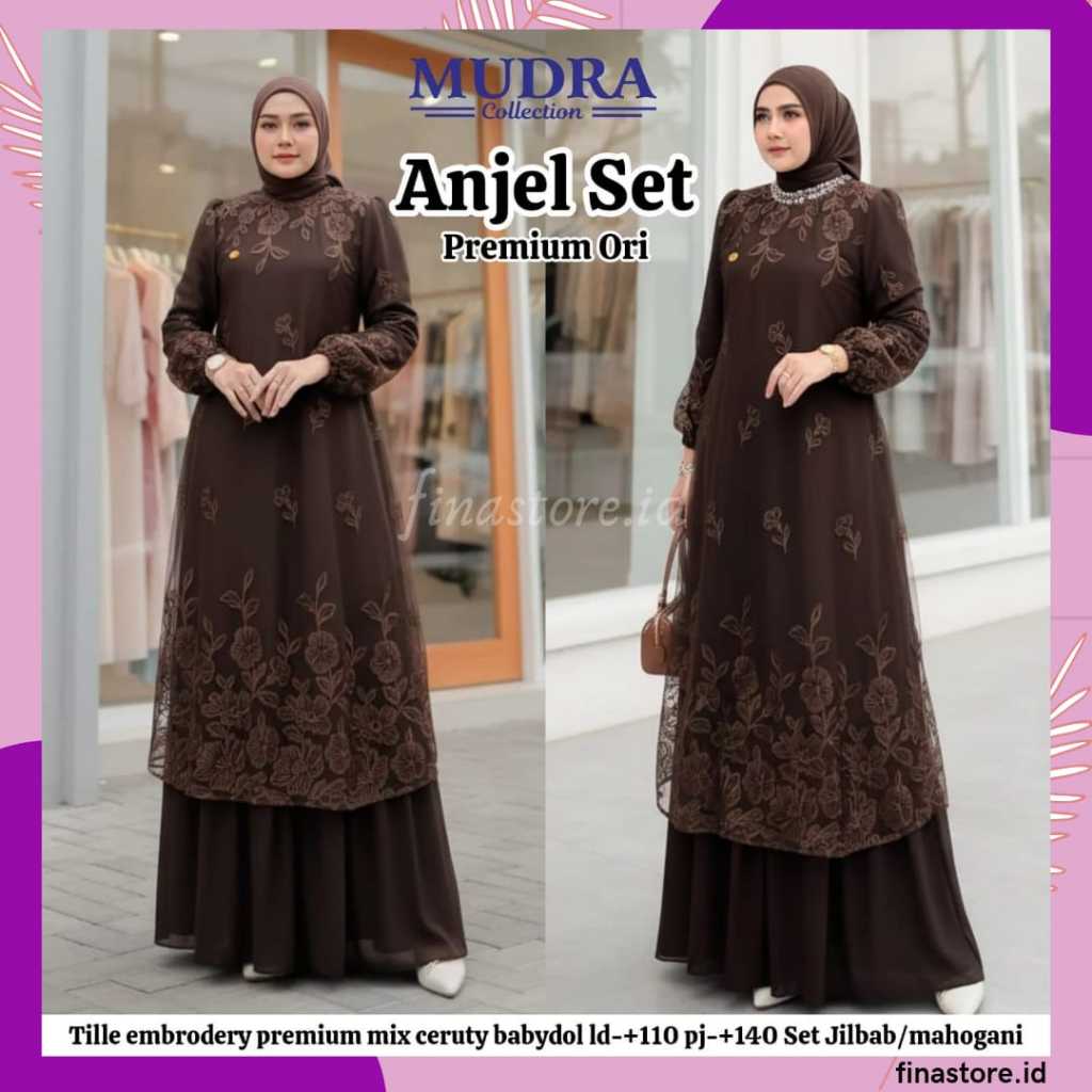 Gamis Mudra Collection / Gamis Terbaru / Gamis Wanita / Gamis Premium / Gamis Pesta / One Set / Sete