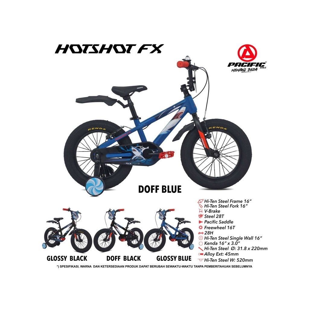 Sepeda Anak BMX 16 Inch Pacific Hotshot FX 3.0 Shark