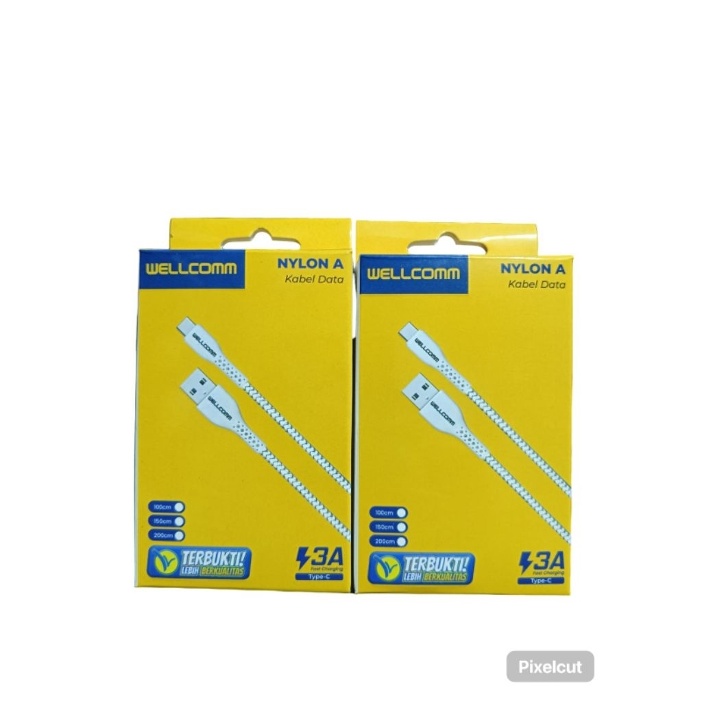 Kabel Data Wellcomm Fast Charging 3A Nylon B Type-C