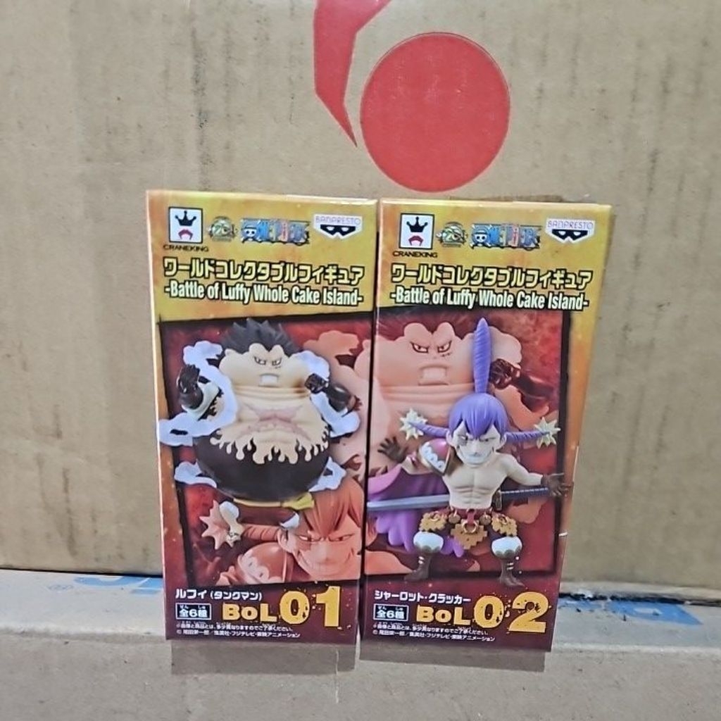 wcf one piece Battle of Luffy whole cake island BoL01 BoL02 monkey d luffy tankman & cracker set 2 o