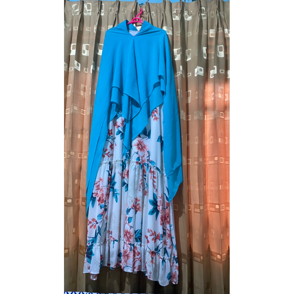 preloved baju gamis motif bunga