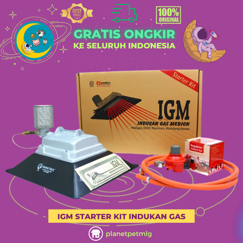 IGM STARTER KIT INDUKAN GAS BY MEDION - Pemanas Penghangat Ayam Dan DOC