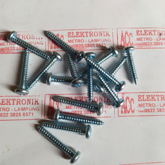 Sekrup Tapping Sekrup Cacing Baut Tapping Besi Kayu Gypsum Hitam Silver | Baut Speaker