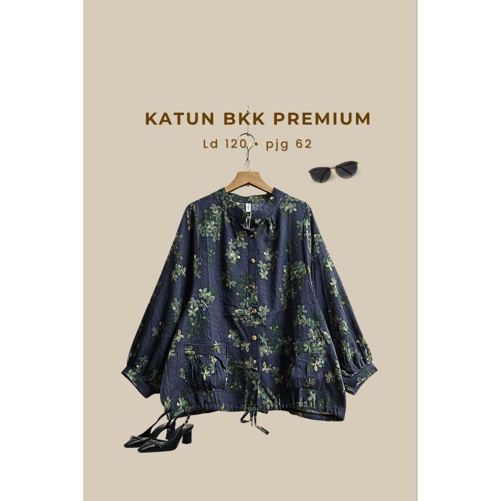Real pic Original dan Termurah Atasan Jumbo PREMIUM Butik / Blouse Jumbo cotton PREMIUM Bangkok IMPO