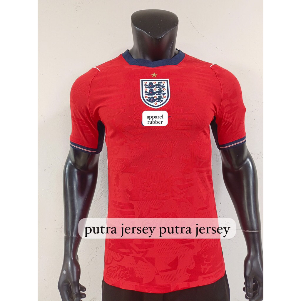 LOGO RUBBER 3D PLAYER ISSUE INGGRIS AWAY 2026 JERSEY BOLA BAJU BOLA JERSEY PIALA DUNIA