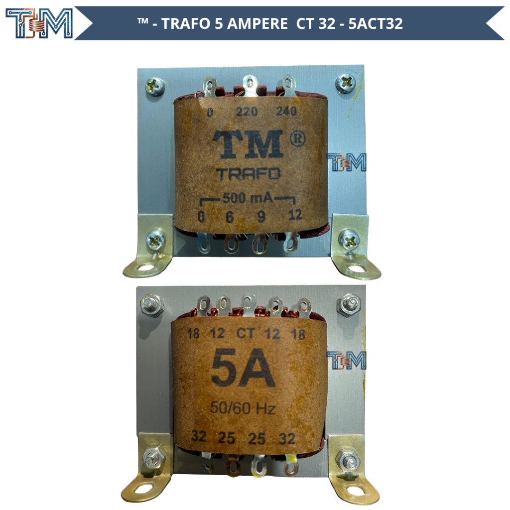 TM TRAFO 5 AMPERE CT 32V / 5 AMPERE 32V CT / 5 AMPER CT 32V / 5 AMPER 32V CT / 5ACT32 / 5A32CT