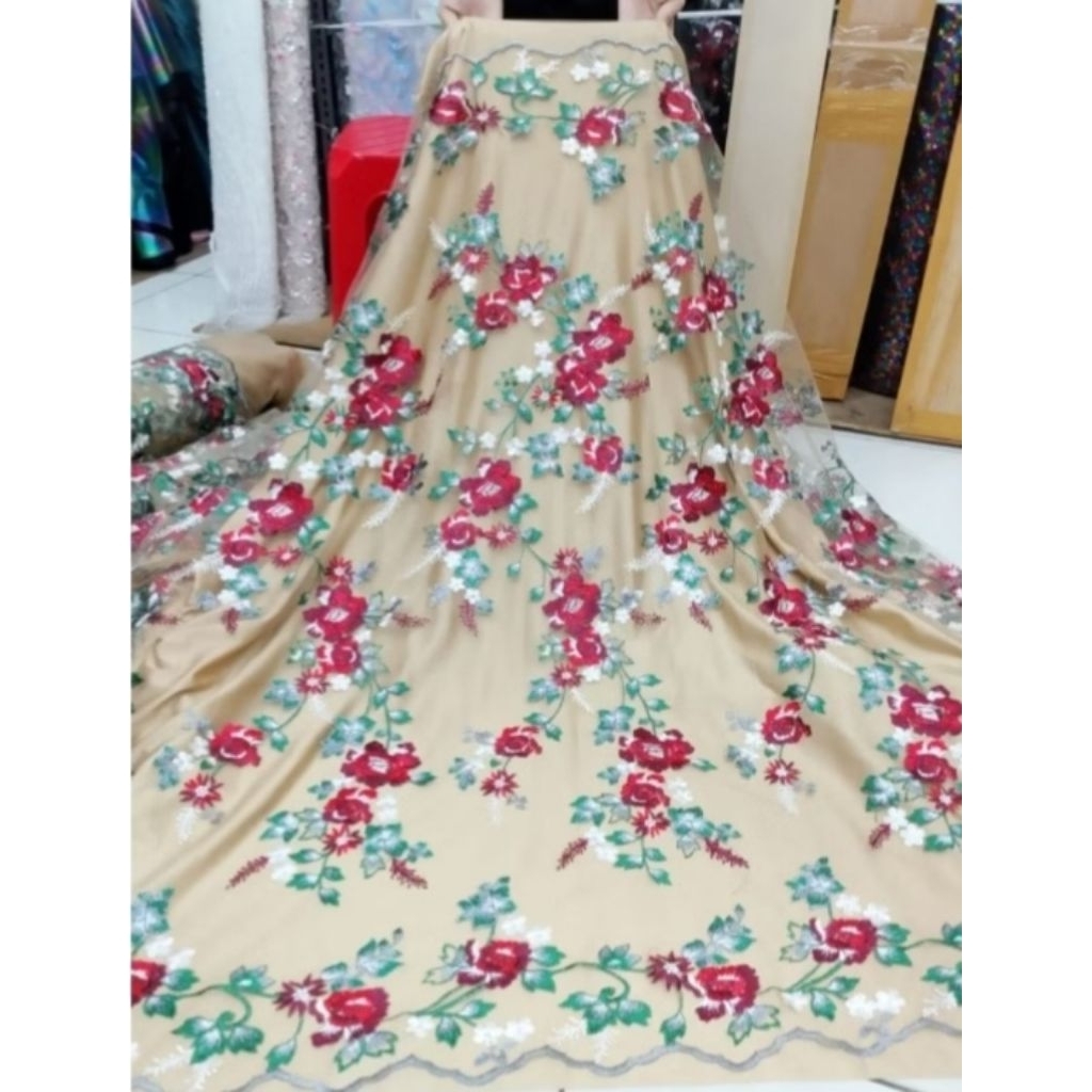BAHAN/KAIN TILLE VALENTINE GARDEN/GARDEN CEPLOK VALENTINE