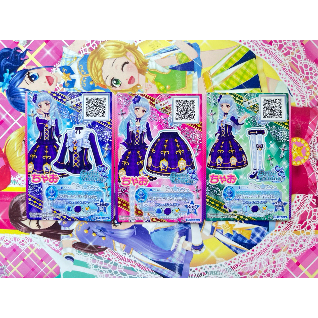Kartu Aikatsu Stars Violet Birdcage Gothic Victoria Promotion Lily Shirogane Original Langka Rare Of
