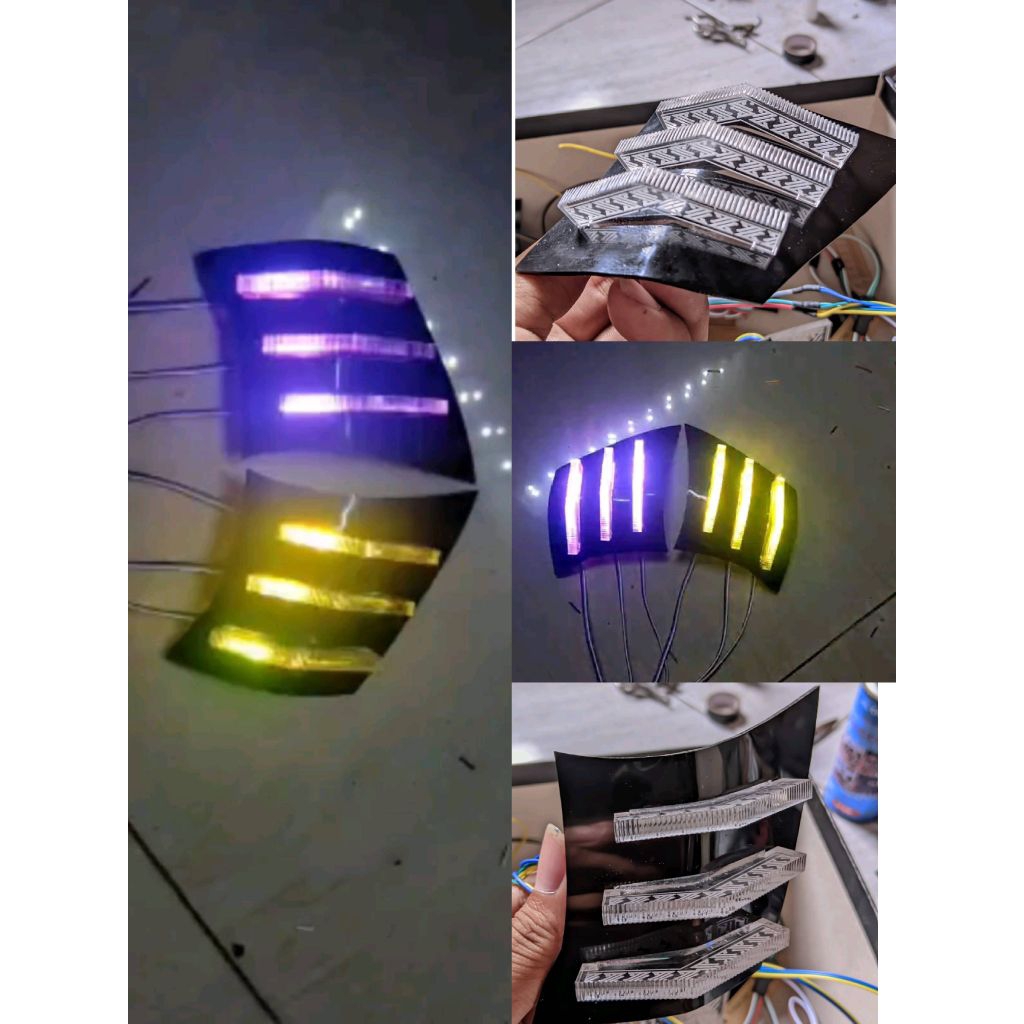 drl frame cakar Pajero old lama welcome sein running LED RGB