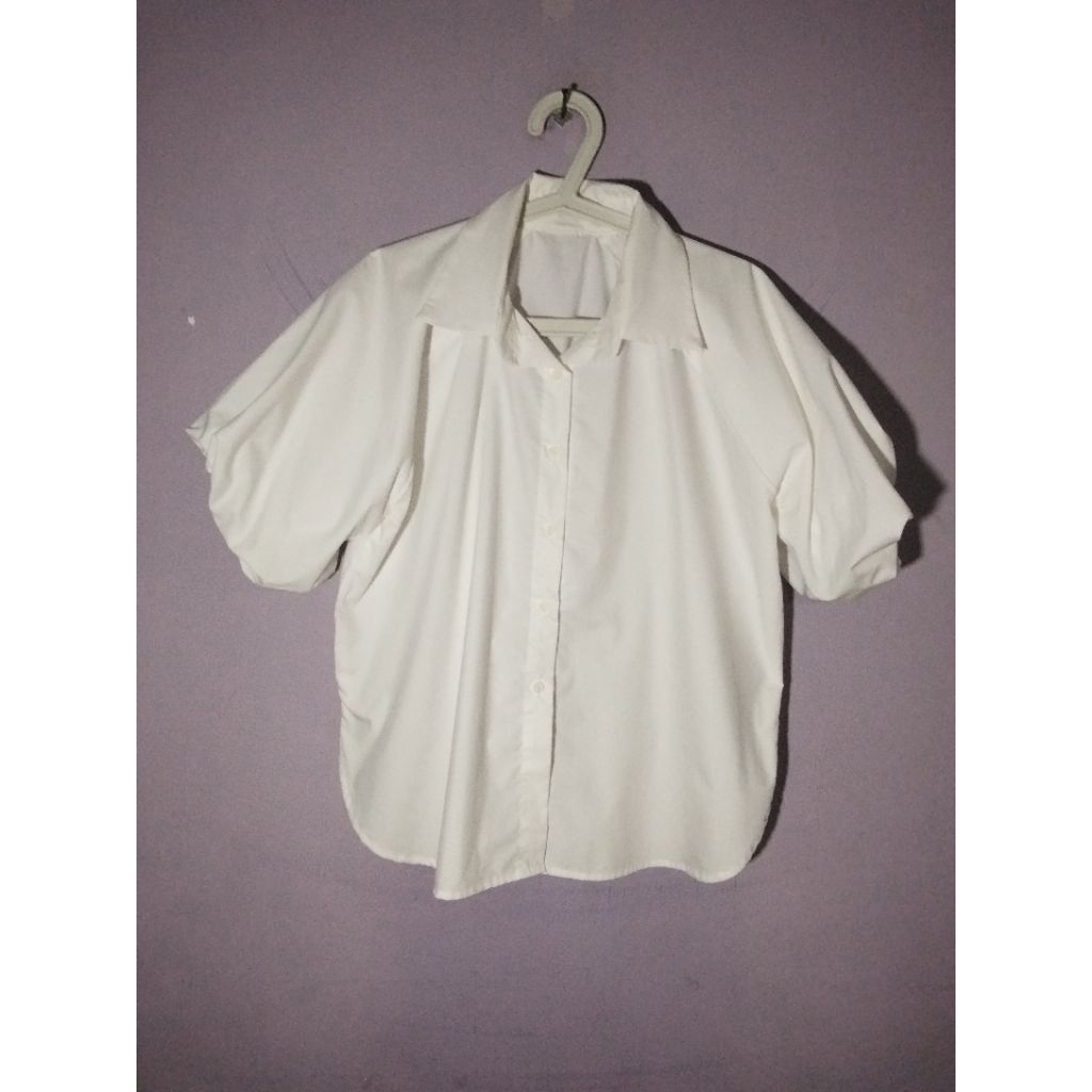 blus wanita warna putih polos