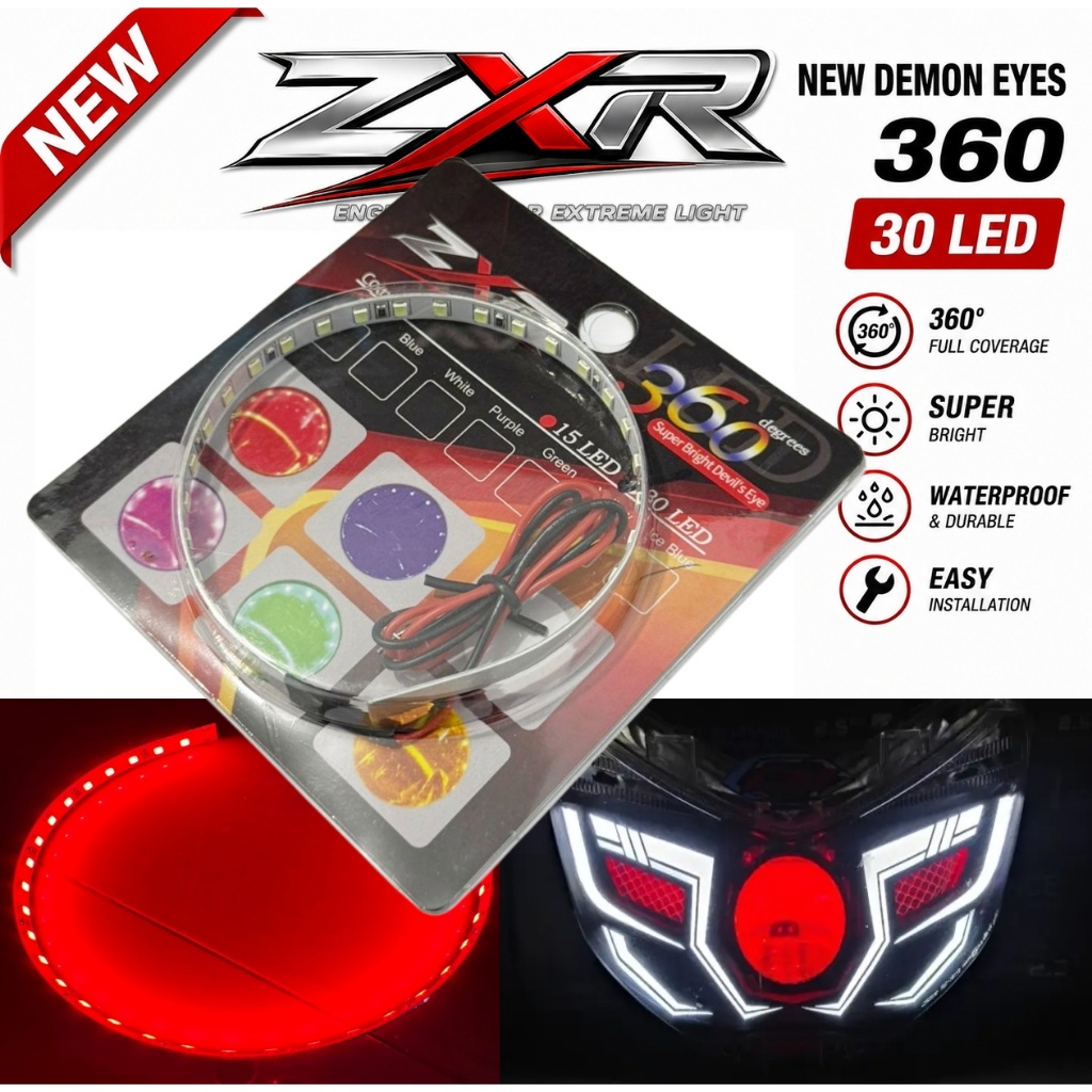 Lampu Devil Eye 360 30 LED Super terang Devil Eyes projector 30 LED ANTI BLIND SPOT Devil 360