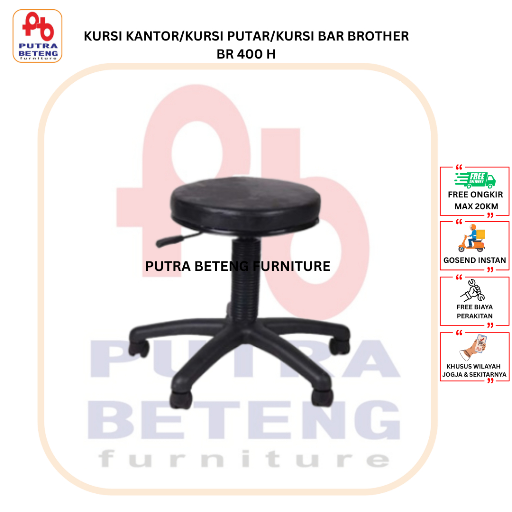KURSI KANTOR/KURSI COUNTER/KURSI PUTAR/KURSI BAR BROTHER BR 400 H