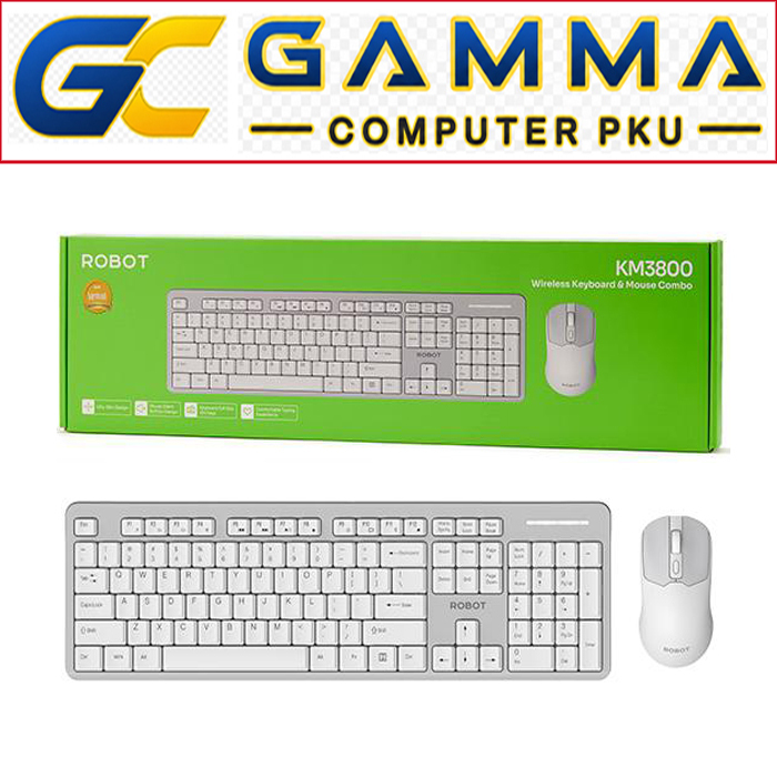 KEYBOARD MOUSE WIRELESS ROBOT KM3800 SILENT CLICK / ROBOT KM-3800 WIRELESS KEYBOARD MOUSE
