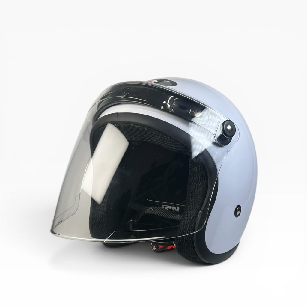 HELM JPN ORIGINAL BATOk POLOS PUTIH GLOSSY