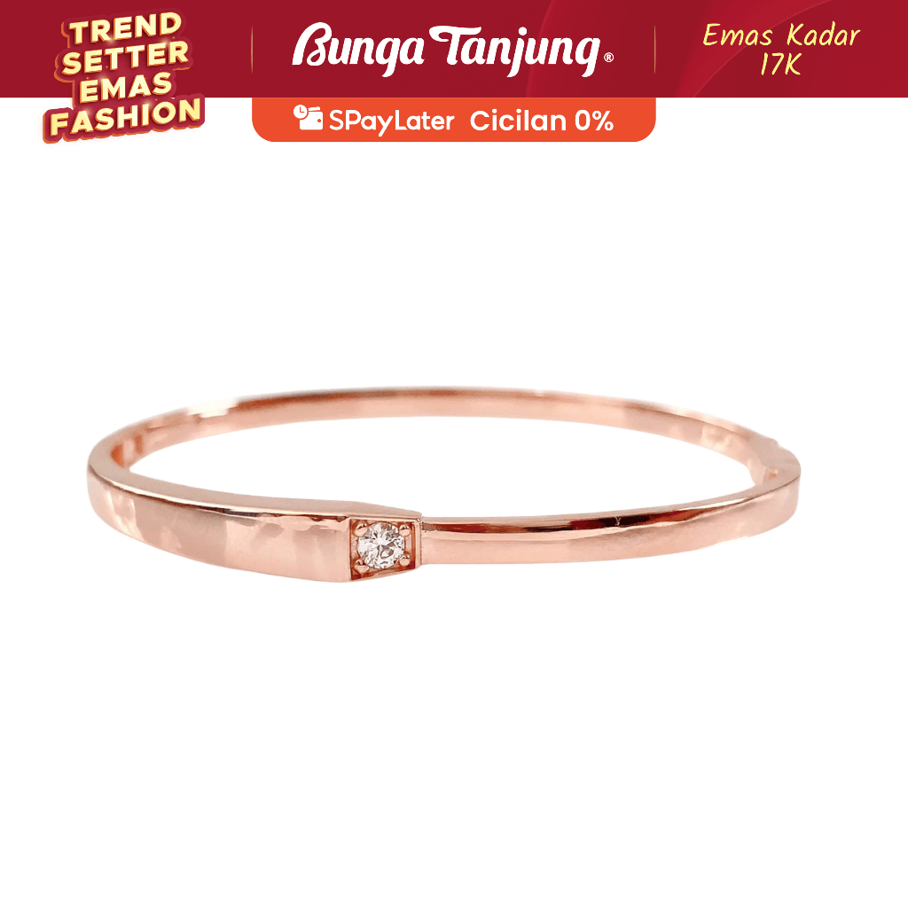 GELANG BANGLE DANIA - EMAS 17K - BUNGA TANJUNG GOLD