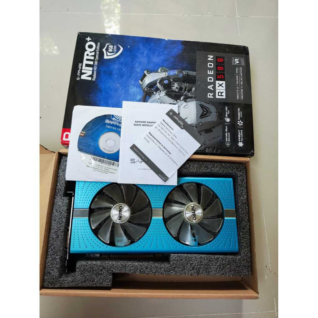 VGA RX 580 8GB SAPPHIRE NITRO PLUS LIMITED EDITION FULLSET