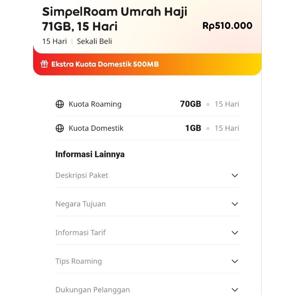 PAKET INJECK HAJI DAN UMROH INDOSAT IM3 71 GB 15 HARI