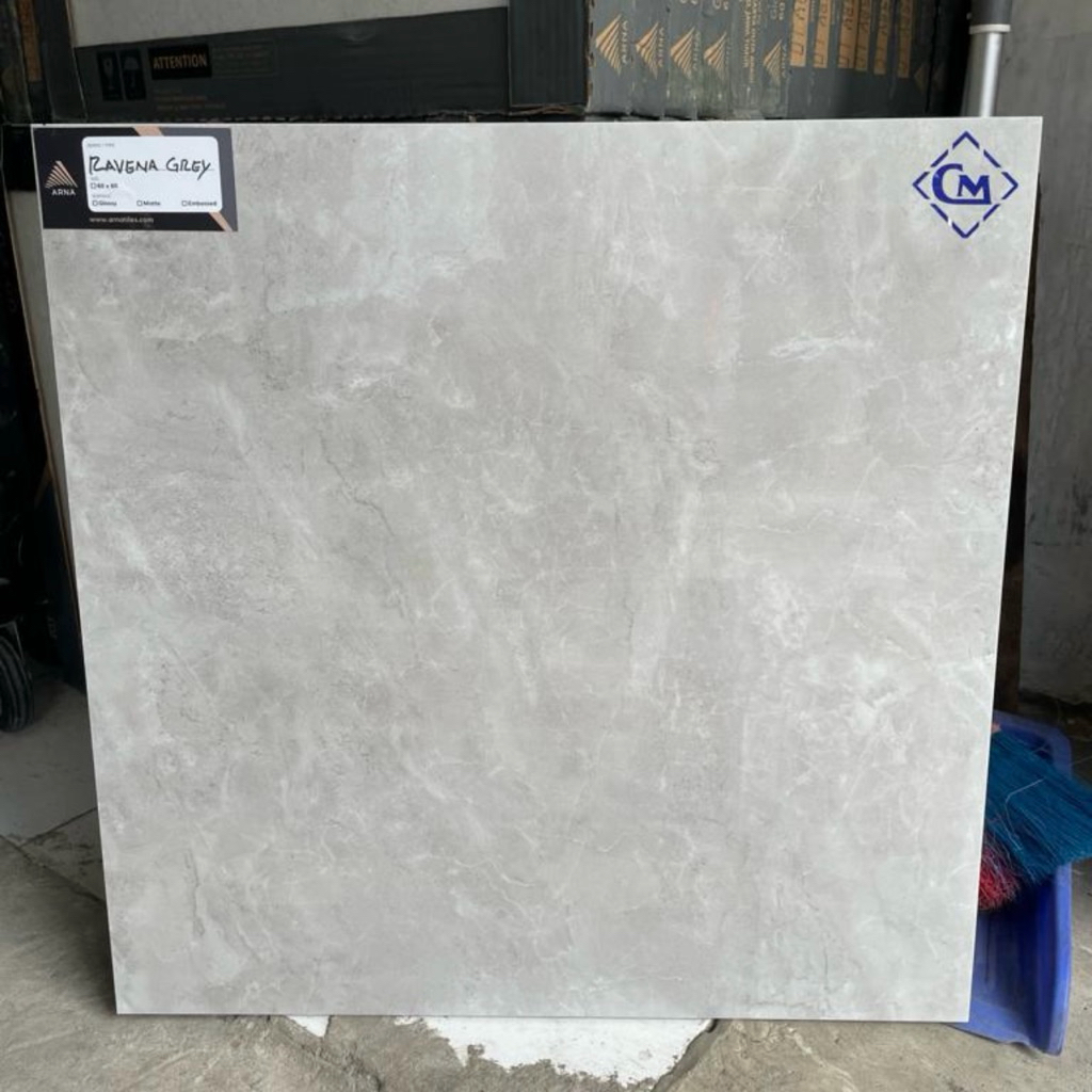 Granit Lantai 60x60 Arna Raveena Grey | Glossy