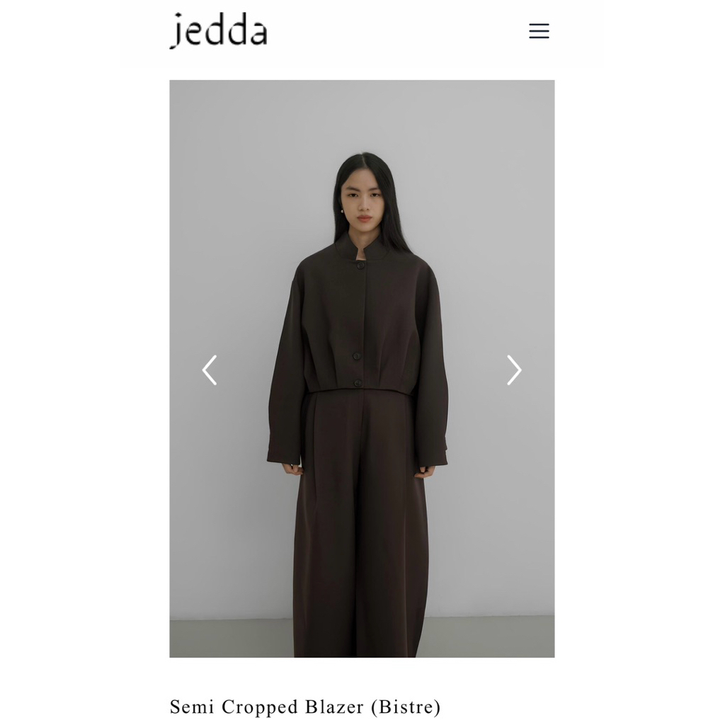 Jedda semi cropped blazer (Bistre)