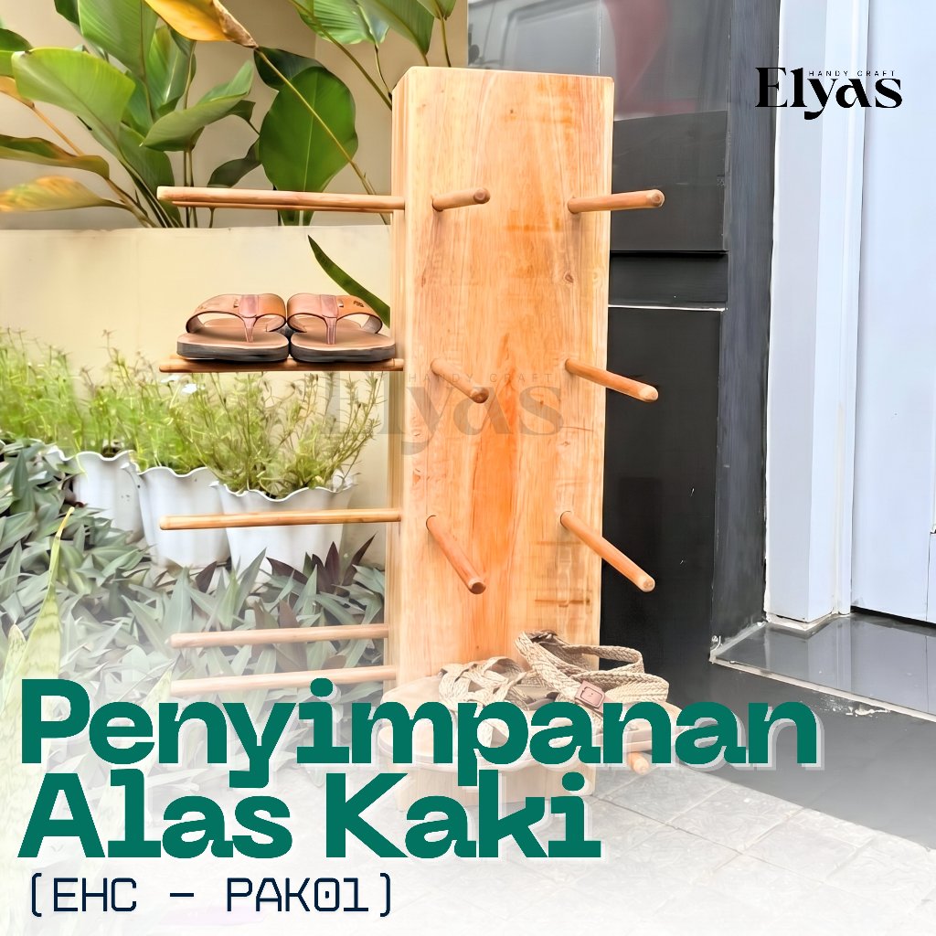 RAK SEPATU - RAK SANDAL - RAK KAYU ESTETIK