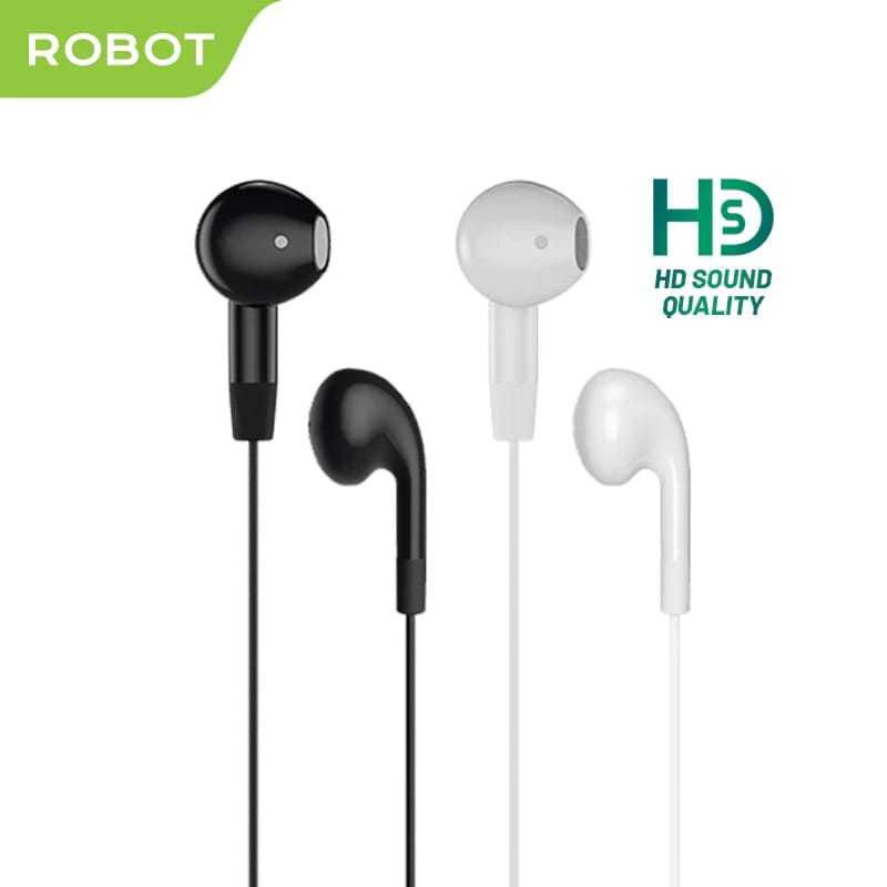 ROBOT Earphone RE50 In-Ear Headset Kabel Musik 3.5mm Jack Stereo Bass Jernih Driver 14mm Nyaman Dipa