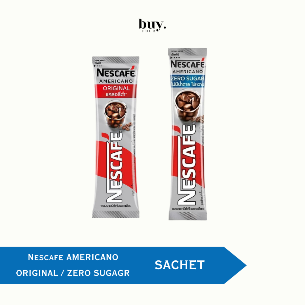 Nescafe Americano Zero Sugar / Original Sachet - Kopi Hitam Enak