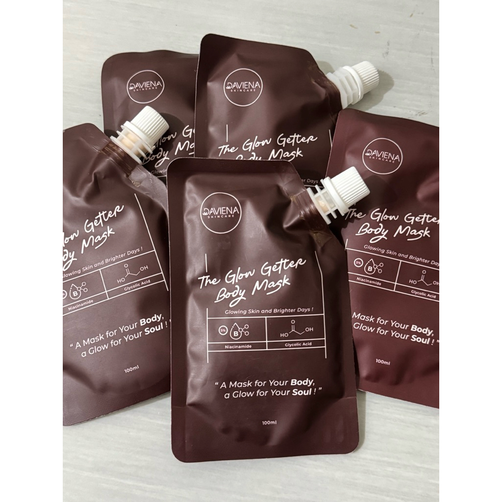 preloved daviena skincare refill the glow getter body mask