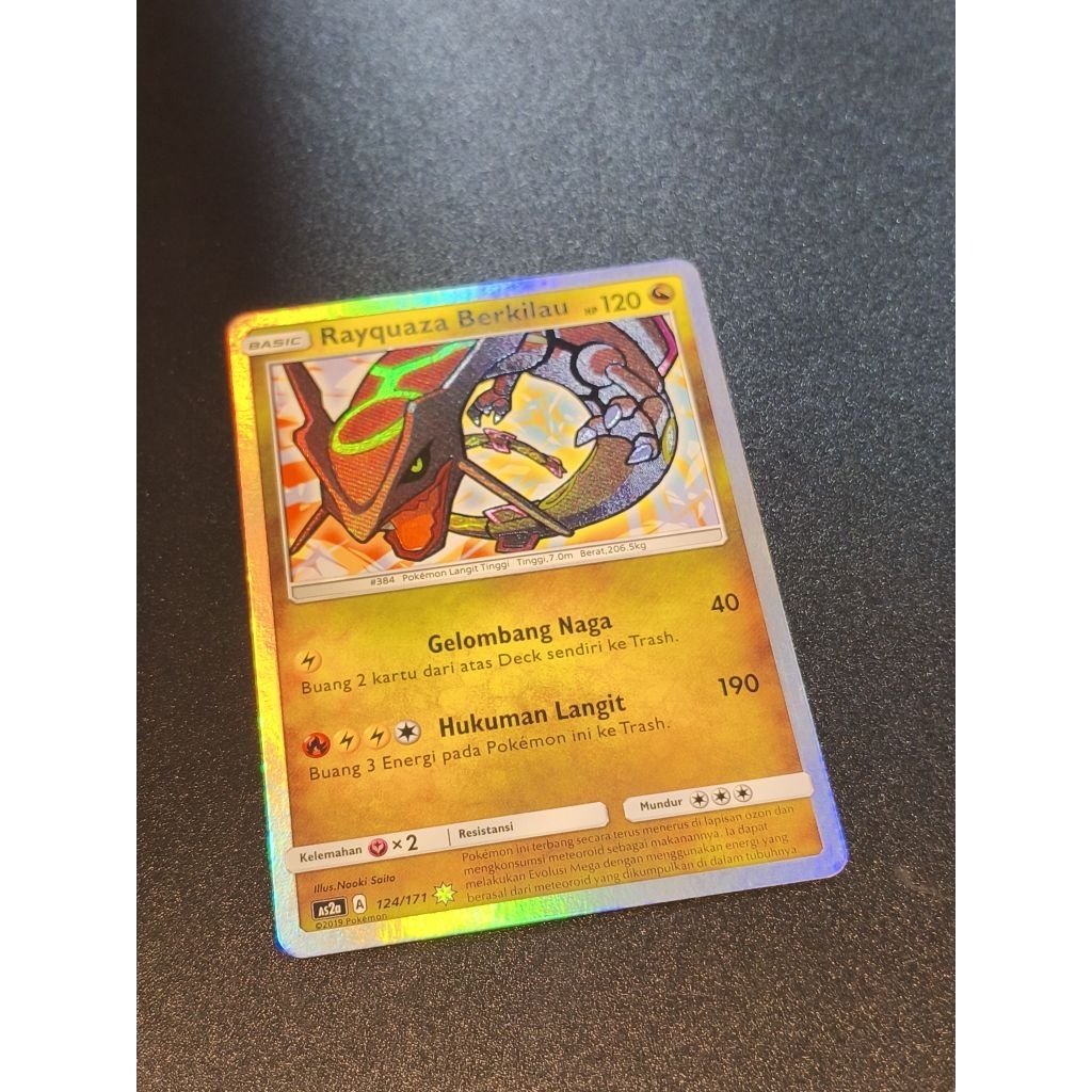 Kartu Pokemon Rayquaza Berkilau Indonesia