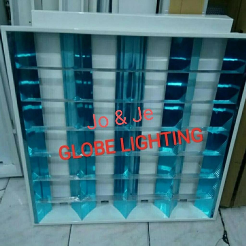 Kap lampu tl RM 4 X 18 watt konde led Philips+Baterai nicad