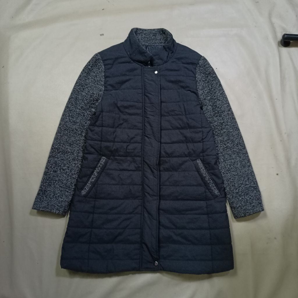 long jacket wool puffer SoEn charcoal used verygood