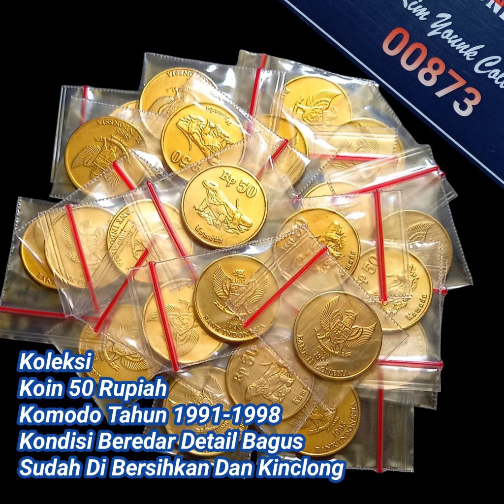 UKI008Coin 50 Rupiah (KOMODO) Thn 1991-1998 Detail Bagus Dan Kinclong