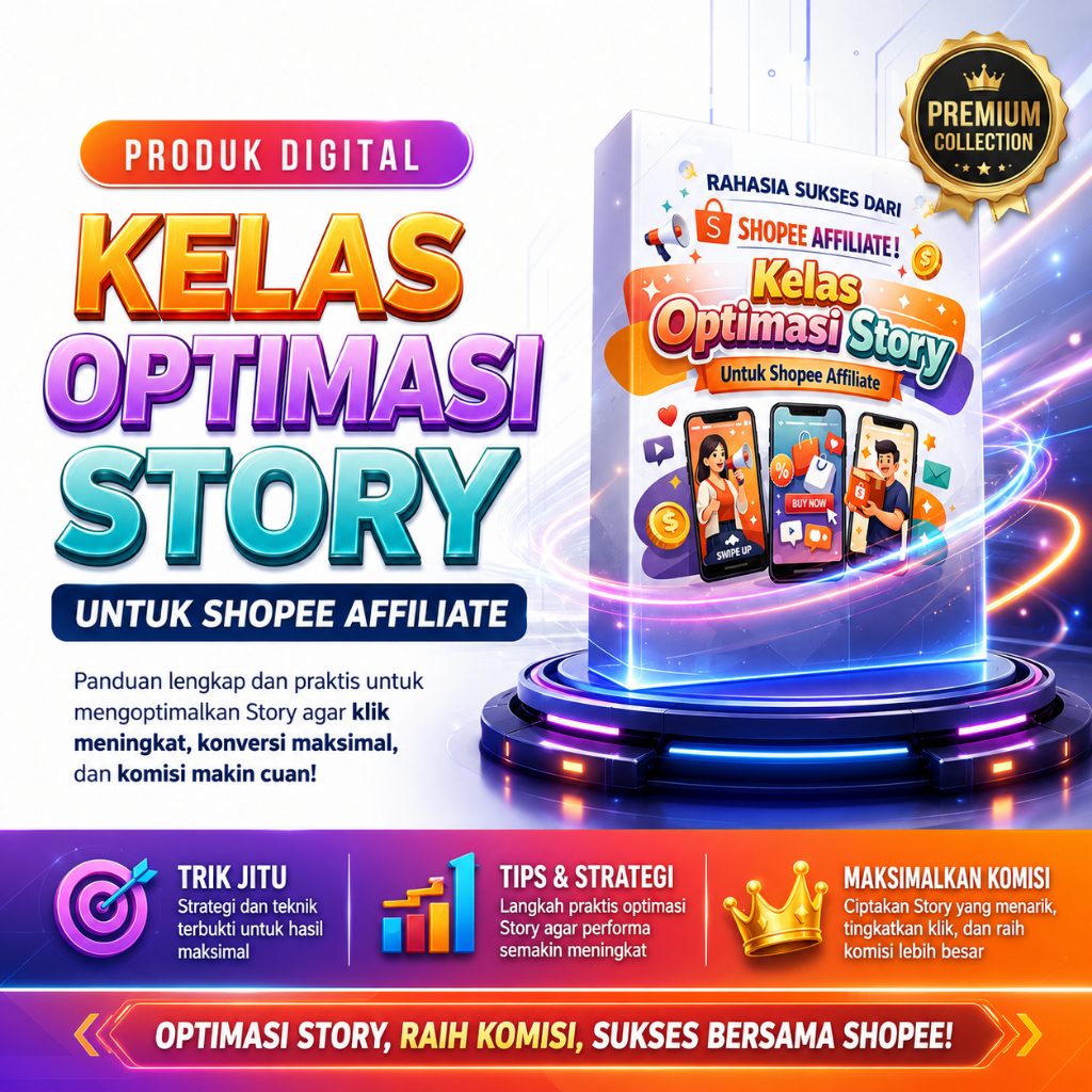 ID029 - KELAS OPTIMASI SHOPEE AFFILIATE LEWAT STORY BIAR MAKIN CUAN