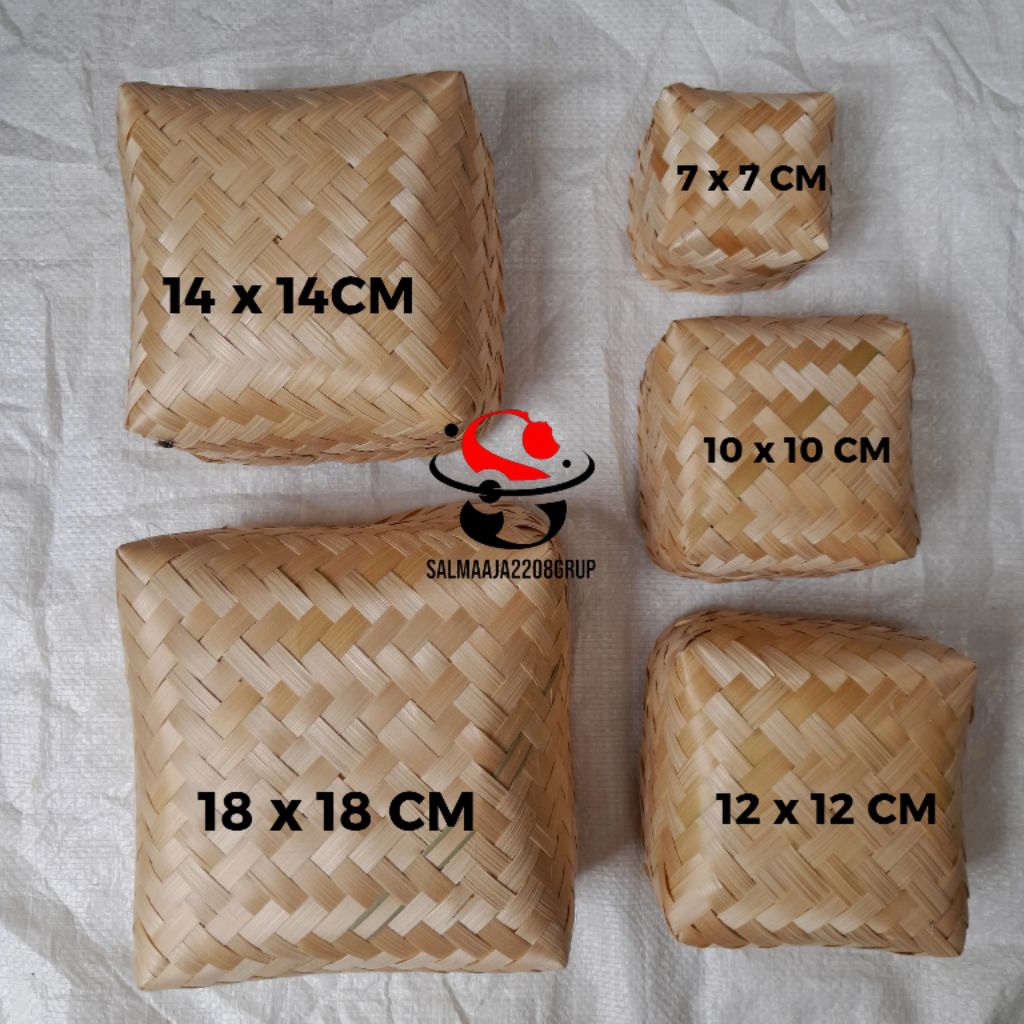 BESEK BAMBU 18x18 22x22 24x24 PIPITI MURAH KOTAK SOUVERNIR KOTAK NASI HAMPERS