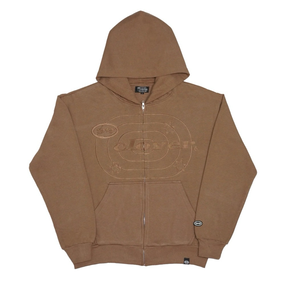 99clover zip hoodie brown
