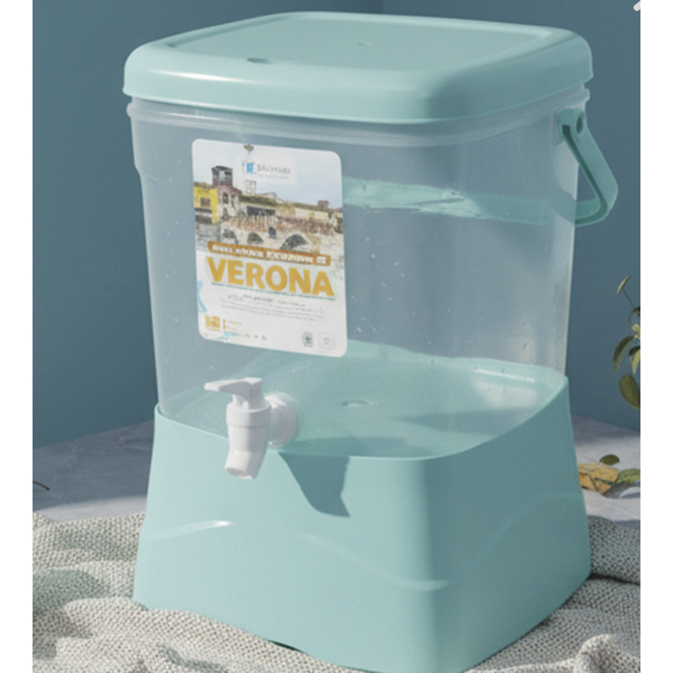 Aquarium Es Buah Ezy 10 Liter Genoa Verona Drink Jar Keran Kran Plastik Toples Es Kelapa Cincau Buka