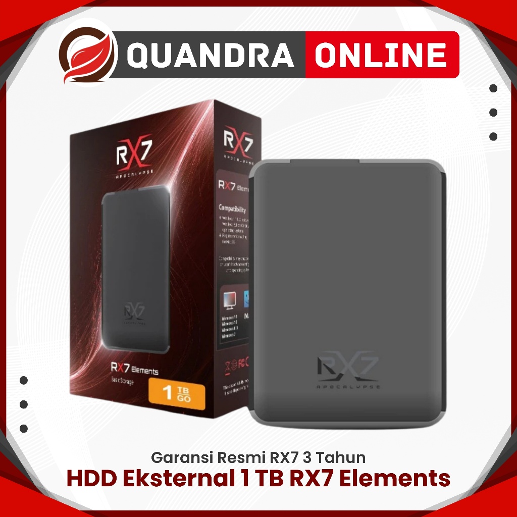 Hard Disk Eksternal RX7 Elements 1TB / Harddisk Eksternal