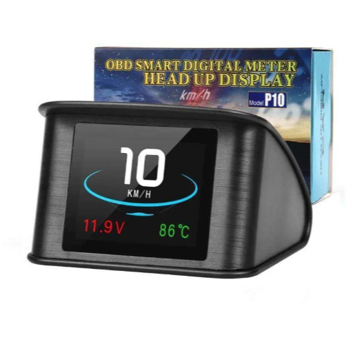 HUD Mobil Digital LCD Universal OBD2 HUD Mobil OBD2 On-board P10 - Black