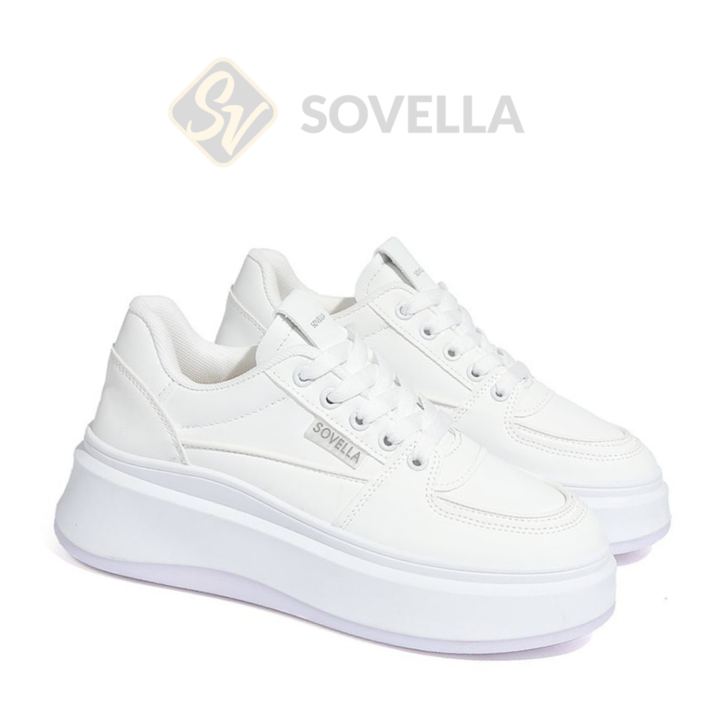 SOVELLA Leia Sepatu Wanita Sneakers Hitam Putih