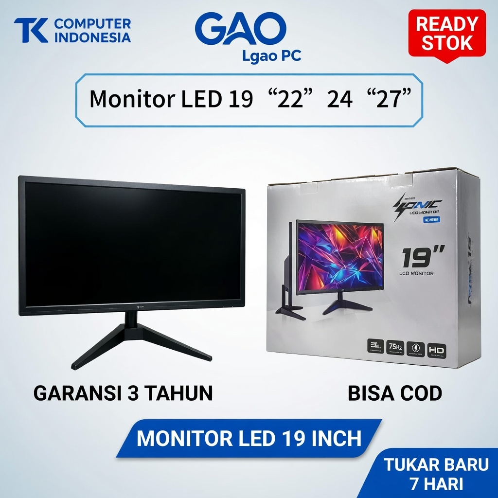 Lgao pc Monitor 19/22/24/27 Inch1080P Gaming Monitor Computer