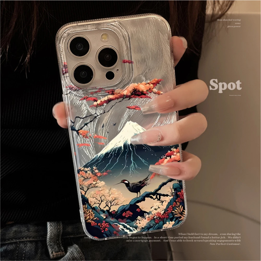 Casing Ponsel Flower Snow Mountain untuk OPPO A78 4G A74 4G/A95 4G A16K/A16E Shockproof Soft TPU Cut