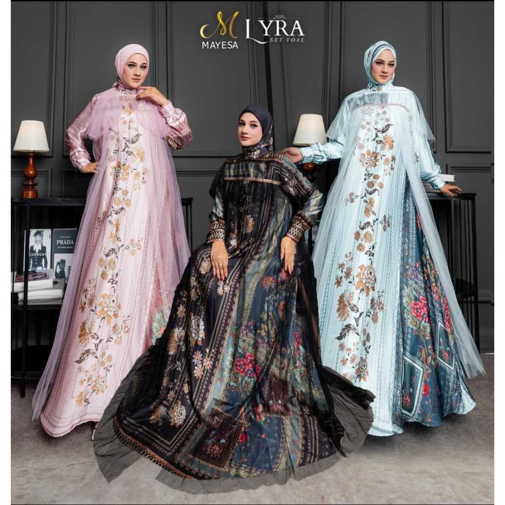 Gamis MAYESA premium  LYRA set voal