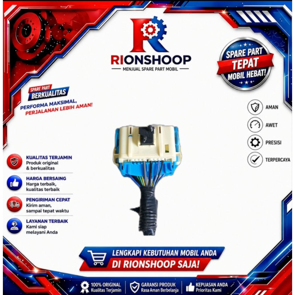 Soket / Konektortipe CMC / Micro Quadlok, warna biru & krem, konektor ECU / BCM / Modul Kelistrikan,