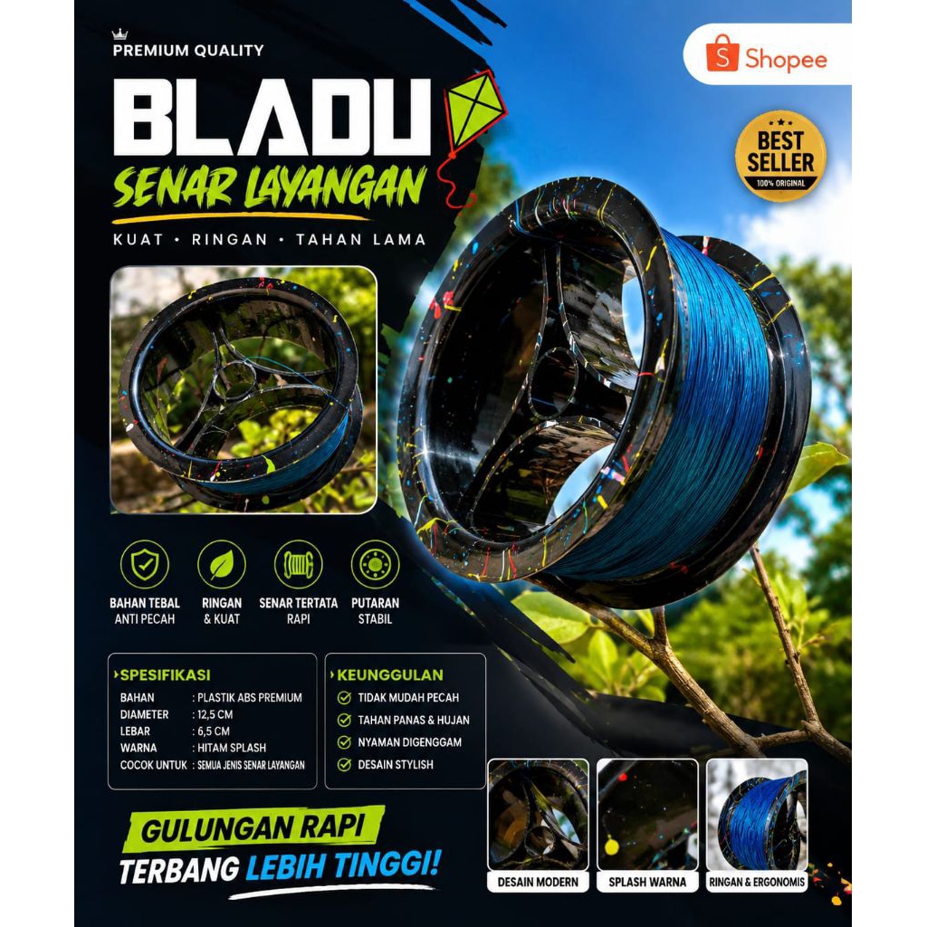 Bladu racing /Bladu Racing Layangan/tempat ikal benang senar layangan