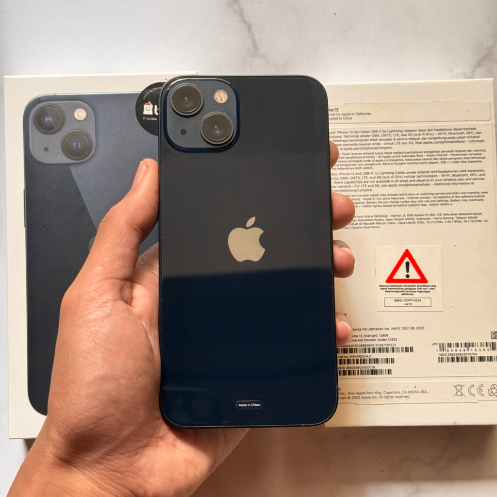 iPhone 13 128GB iBox Second Midnight Fullset Original
