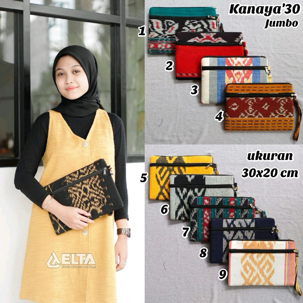 souvenir dompet kanaya 30 cluth tenun etnik